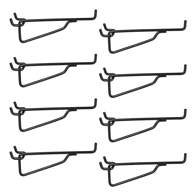 Tech Room Accessories - 75STO-Peg Board Shelf Hooks, 8PACK 6In