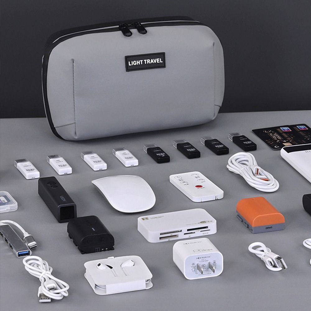 Tech Accessories Travel Bag - Portable Data Cable Storage Bag Large