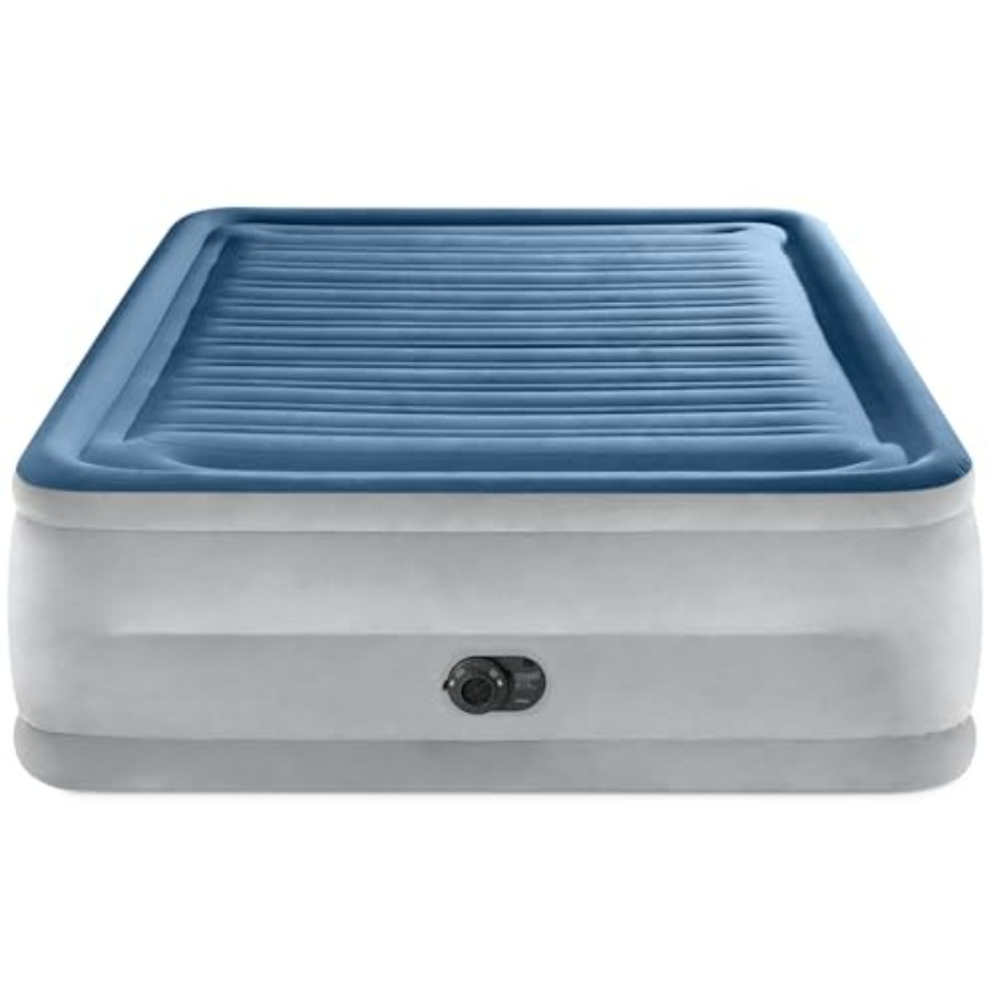 Tech Queen - Queen air mattress for home/camping: blue
