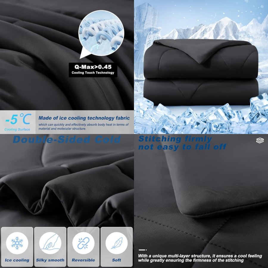 Tech Queen - Cooling Comforter Queen Size, Double-Sided Cold