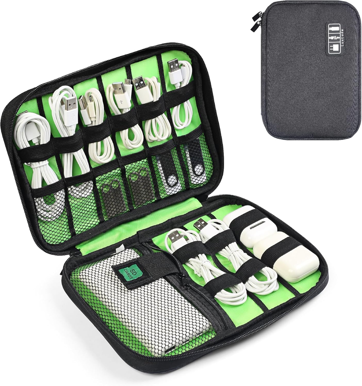 Tech Accessories Travel Bag - Travel Cable Organizer Bag, Flat Cord