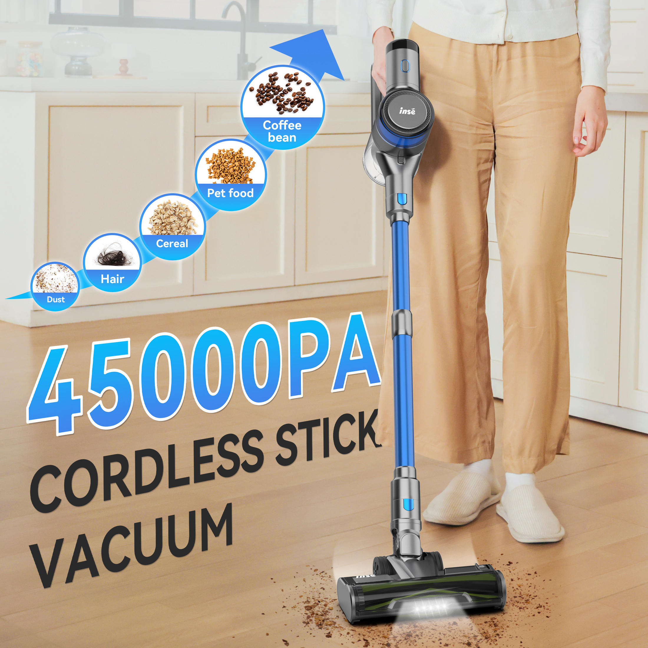 Power Bank Wireless - INSE S9X Handheld Stick Vacuum Cleaner,