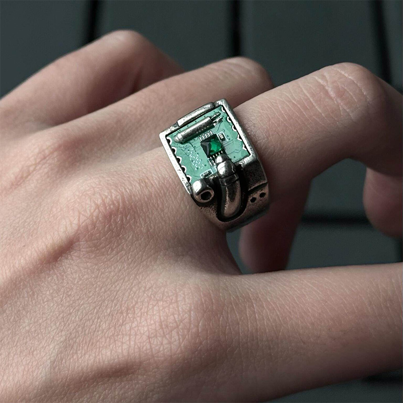 Tech Inspired PCB Pattern Ring - Tech Inspired Accessories 评论和价格