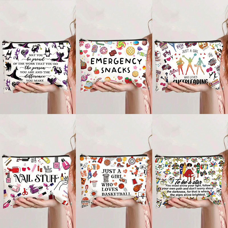 1 PC Women Printed Canvas Make - Tech Accessories Travel Bag 评论和价格
