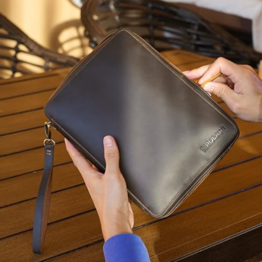 Polare Full Grain Leather Trav - Tech Accessories Travel Bag 评论和价格