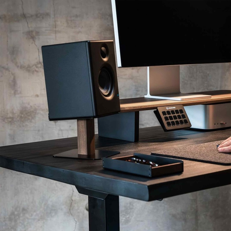 Black Walnut Speaker Stand Des - Tech Room Accessories 评论和价格