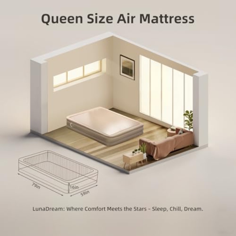 Queen Air Mattress for Home Ca - Tech Queen 评论和价格
