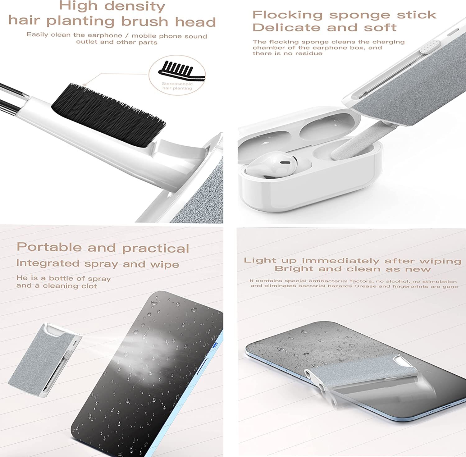 5 in 1 Earphone Cleaner Brush  - Power Bank Wireless 评论和价格