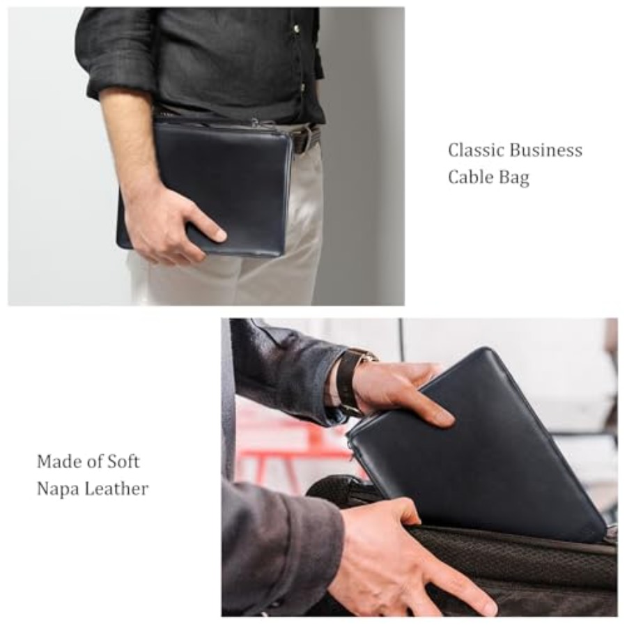 Polare Full Grain Leather Trav - Tech Accessories Travel Bag 评论和价格
