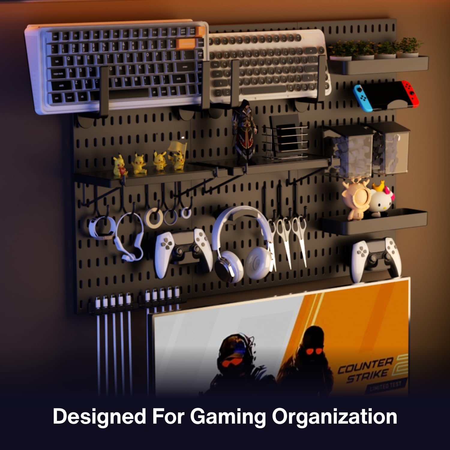 Peg Board Wall Organizer for G - Tech Accessories Images 评论和价格