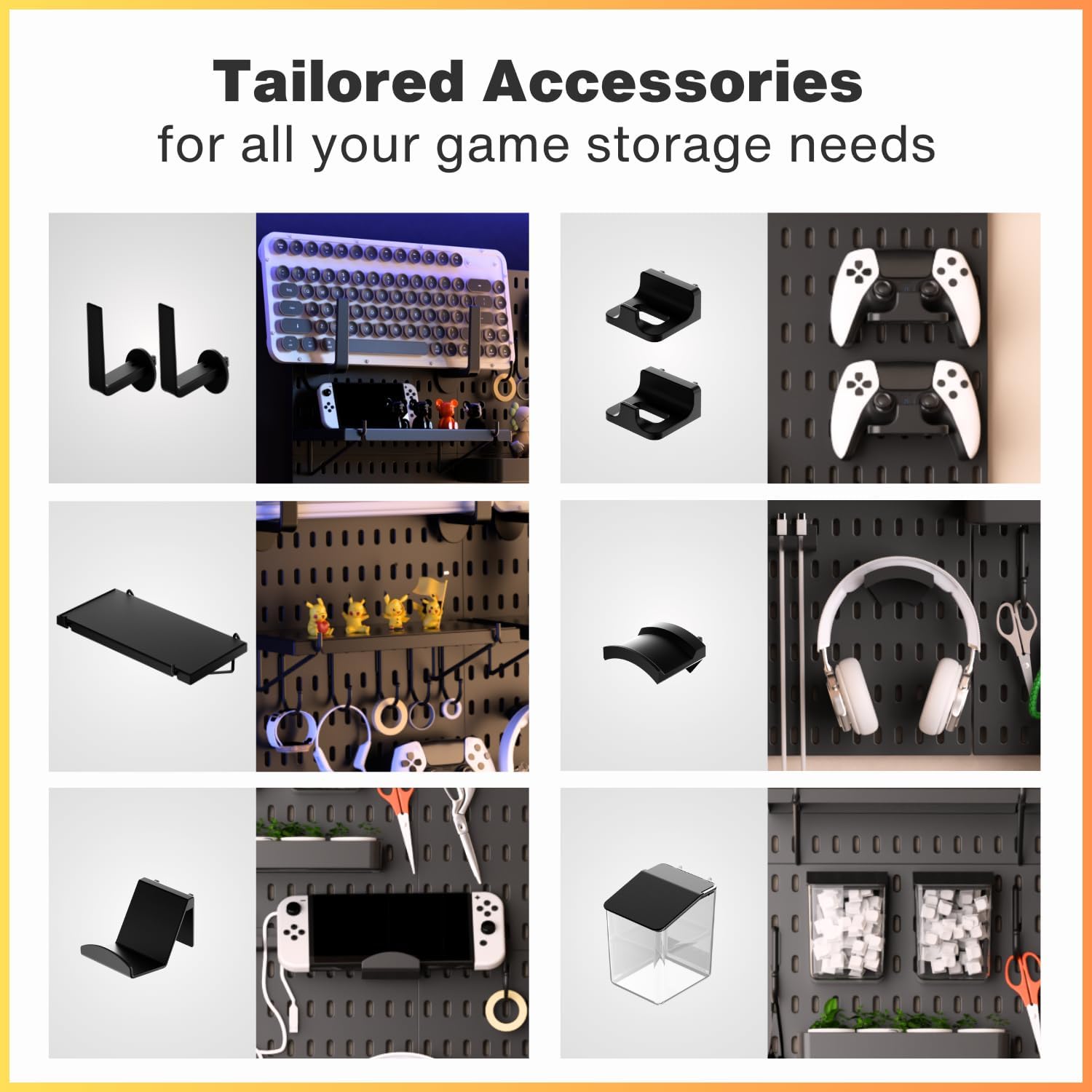 Peg Board Wall Organizer for G - Tech Accessories Images 评论和价格