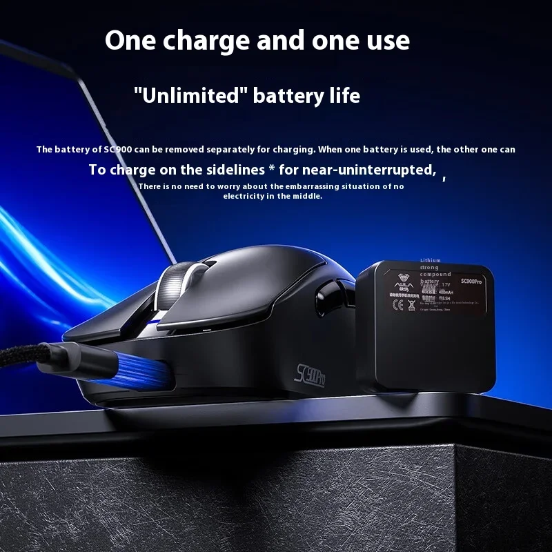 AULA SC900 Mouse Mouse Paw3950 - Power Bank Wireless 评论和价格