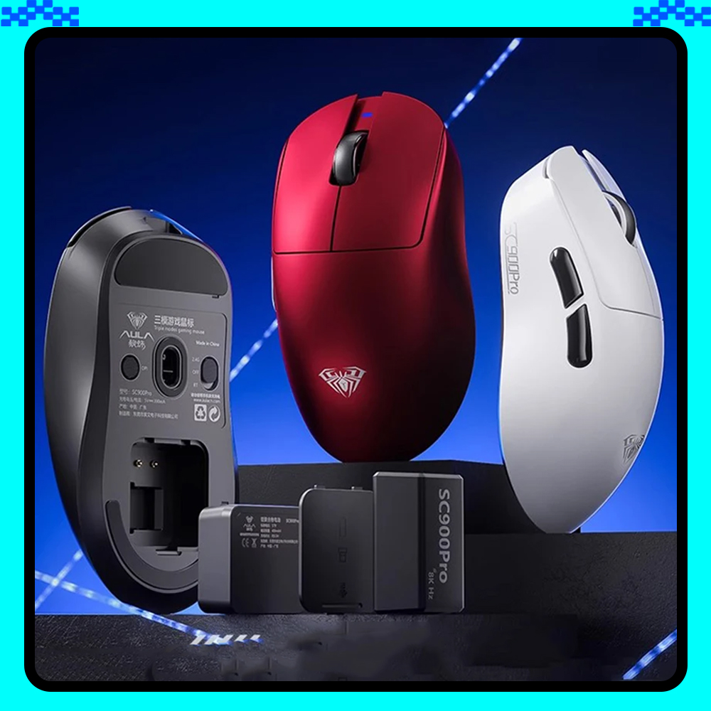 AULA SC900 Mouse Mouse Paw3950 - Power Bank Wireless 评论和价格