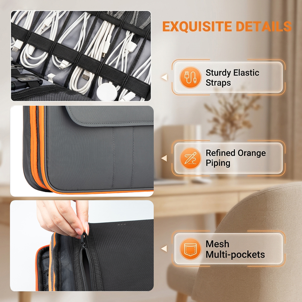 Large Capacity Tech Organizer  - Tech Accessories Travel Bag 评论和价格