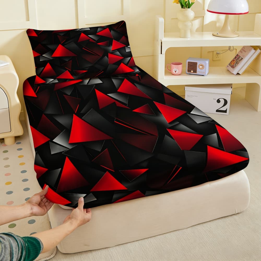 1pc Red Triangle Tech-Inspired - Tech Queen 评论和价格