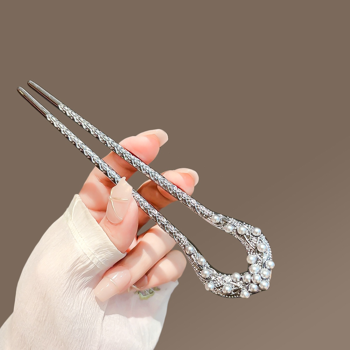 New Pearl U Shaped Hairpin For - Tech Accessories Women 评论和价格
