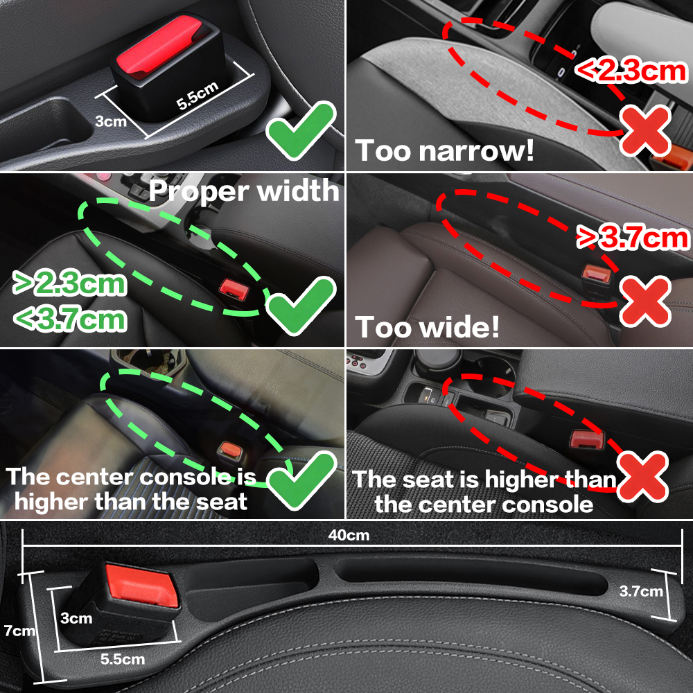 2X Car Seat Gap Filler Between - Tech Car Accessories 评论和价格