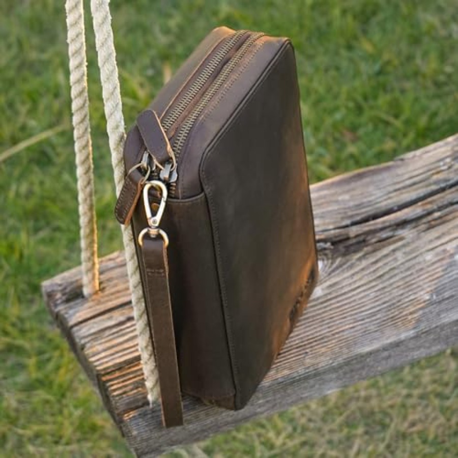 Polare Full Grain Leather Trav - Tech Accessories Travel Bag 评论和价格
