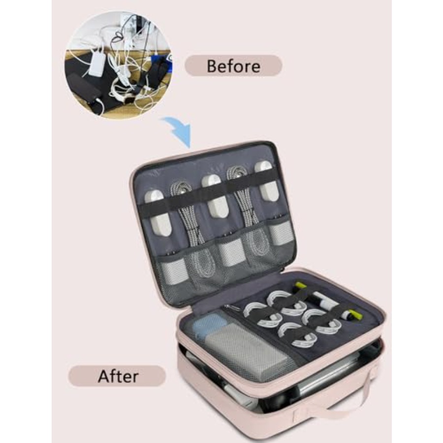 Travel Cord Organizer for Wome - Tech Accessories Travel Bag 评论和价格