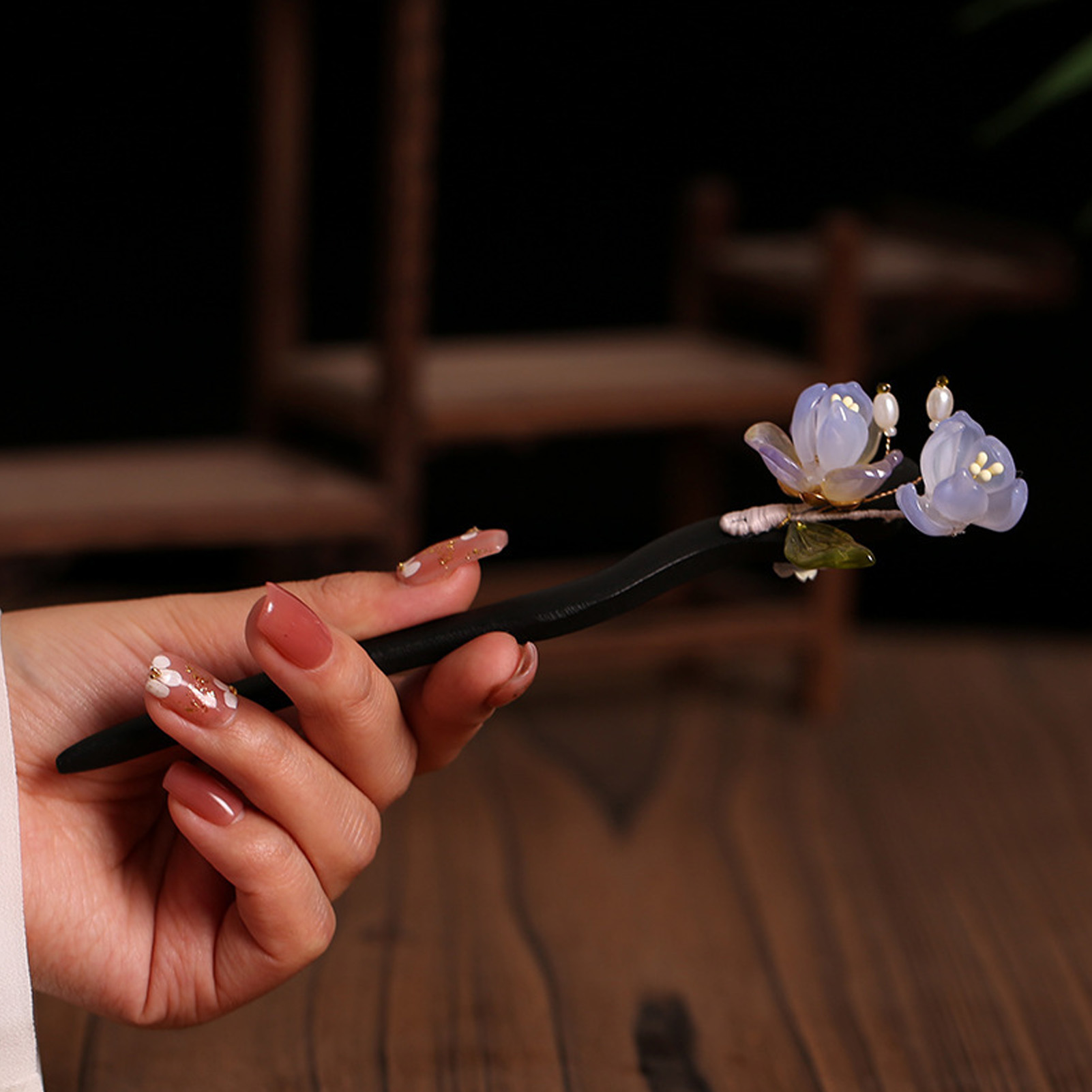 Vintage Wooden Flower Hairpin  - Tech Accessories Women 评论和价格